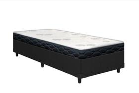 Base Box Solteiro Preta + Colchão De Solteiro D20 Cali Toraflex 88x188 x12