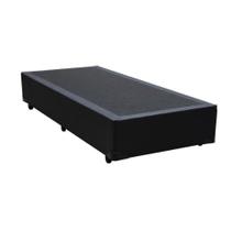 Base Box Solteiro Preto Sintético - 38x88x188 Base Box Solteiro Preto Sintético - 38x88x188