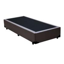 Base Box Solteiro Santo Box Sintético Marrom 40x88x188 Base Box Solteiro Santo Box Sintético Marrom 40x88x188