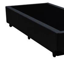 Base Box Solteiro Santo Box Sintético Preto 40x88x188 Base Box Solteiro Santo Box Sintético Preto 40x88x188