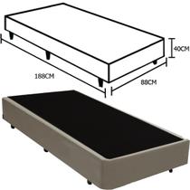 Base Box Solteiro Santo Box Suede 40x88x188 Base Box Solteiro Santo Box Suede 40x88x188