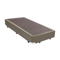 Base Box Solteiro Sintético Bege 38x88x188