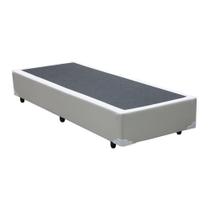 Base Box Solteiro Sintético Branco - 27x78x188