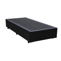Base Box Solteiro Sintético Preto - 42x78x188:Preto
