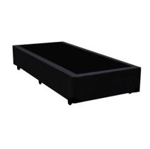 Base Box Solteiro Sintético Preto - 88x188x40