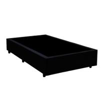 Base Box Solteiro Sintético Preto - 88x188x40