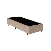 Base Box Solteiro Suede Bege 88 X 188 X 40