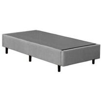 Base Box Solteiro Suede Cinza - 38x88x188 Base Box Solteiro Suede Cinza - 38x88x188