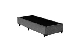Base Box Solteiro Suede Cinza