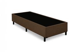 Base Box Solteiro Suede Marrom - 88x188x40