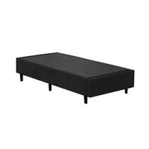 Base Box Solteiro Suede Preto 88x188 Base Box Solteiro Suede Preto 88x188