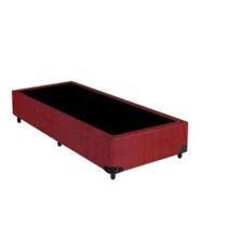 Base Box Solteiro Suede Vermelho