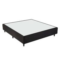 Base Box Sommier Casal Liso Rústico Alpha 29x138x188cm Preto