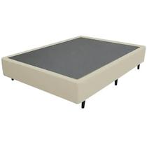 Base Box Universal Casal em Veludo 37x138x188cm Alto Nivel Cor Bege