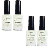 BASE BRANQUEADORA DE UNHAS AMARELADAS 9ML NATUFLORES kit 4und