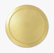 Base Cakeboard Redondo Ouro Com 10 - Ultrafest