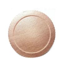 Base Cakeboard Redondo Ouro Rose Com 10 - Ultrafest