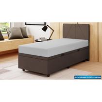 Base Cama Baú Solteiro material sintético - SkyBox