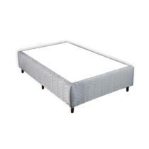 Base Cama Box Alto Orthocrin Square Black Casal Medida Especial 128x188x32 Alto Suporte Tecido Resistente