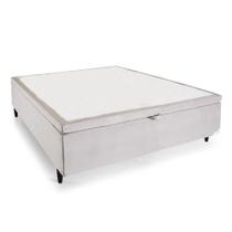 Base Cama Box Baú Casal Herval Channel, 46x138x188cm, Camurça Animale Gelo