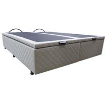 Base Cama Box Baú Casal King Size Suede Bordado SkyBox