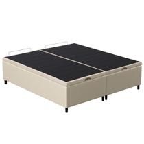 Base Cama Box Baú Casal Queen 158cm Hit I02 Corano Bege- Mpozenato