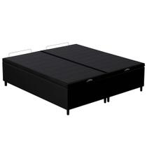 Base Cama Box Baú Casal Queen 158cm Hit I02 Corano Preto - Mpozenato Base Cama Box Baú Casal Queen 158cm Hit I02 Corano Preto - Mpozenato