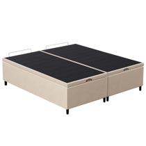 Base Cama Box Baú Casal Queen 158cm Hit I02 Suede Bege - Mpozenato