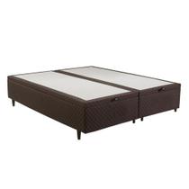 Base Cama Box Baú Herval King Vivere, 46x193x203 cm, Marrom Base Cama Box Baú Herval King Vivere, 46x193x203 cm, Marrom