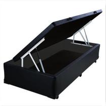 Base Cama Box Baú Solteiro Sintético Preto RC Sono Leve 42x88x188 Base Cama Box Baú Solteiro Sintético Preto RC Sono Leve 42x88x188