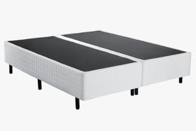 Base Cama Box Bi partido Queen Branco 158x198
