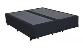 Base Cama Box Bipartido Queen Size material sintético Preto 40x158x198