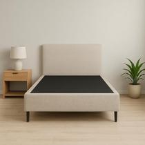Base Cama Box Casal 138x188cm Bege Base Cama Box Casal 138x188cm Bege
