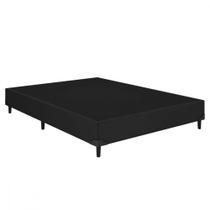 Base Cama Box Casal 138x188x25 Sued Preto Sanmade Maite