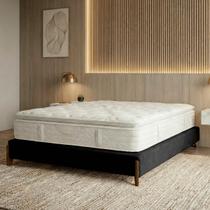 Base Cama Box Casal 148cm Orgânica Thor Bouclê Pés Madeira Base Cama Box Casal 148cm Orgânica Thor Bouclê Pés Madeira