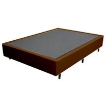 Base Cama Box Casal 25x138x188cm Suede Cor Marrom Base Cama Box Casal 25x138x188cm Suede Cor Marrom