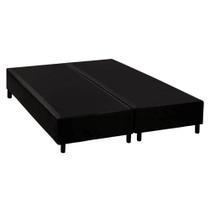 Base Cama Box Casal Bipartido Preto - 138x188x42 - DMHOPE7