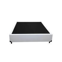 Base Cama Box Casal Branco Sintetico Premium 40x138x188 - Santo Box FR