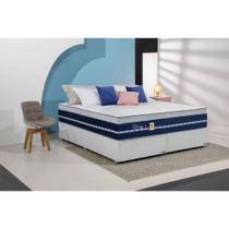 Base Cama Box Casal Corano Liso Branco - King