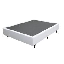 Base Cama Box Casal Material Sintético Branco 40x138x188 - Box Shop Móveis