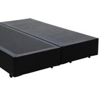 Base Cama Box Casal Preto Bipartido 138X188X40 Base Cama Box Casal Preto Bipartido 138X188X40