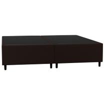 Base Cama Box Casal Queen 158cm Bipartido Hit I02 Corano Marrom - Mpozenato