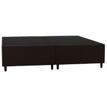 Base Cama Box Casal Queen 158cm Bipartido Hit I02 Corano Marrom - Mpozenato Base Cama Box Casal Queen 158cm Bipartido Hit I02 Corano Marrom - Mpozenato