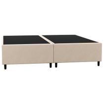 Base Cama Box Casal Queen 158cm Bipartido Hit I02 Suede Bege - Mpozenato