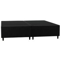 Base Cama Box Casal Queen 158cm Bipartido Hit I02 Suede Preto - Mpozenato Base Cama Box Casal Queen 158cm Bipartido Hit I02 Suede Preto - Mpozenato