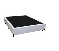 Base Cama Box Casal Sintético Branco Beni 35x138x188