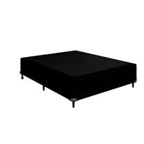 Base Cama Box Casal Suede 138x188 Preto Base Cama Box Casal Suede 138x188 Preto