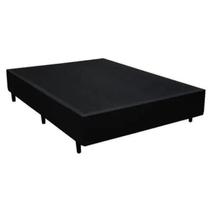 Base Cama Box Casal Suede 138x188 Preto