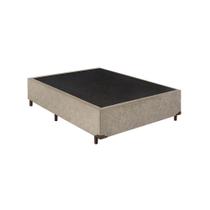 Base Cama Box Casal Suede Bege 40x138x188