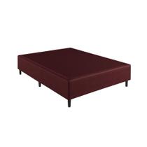 Base Cama Box Casal Suede Marrom 138x188 Antiderrapante